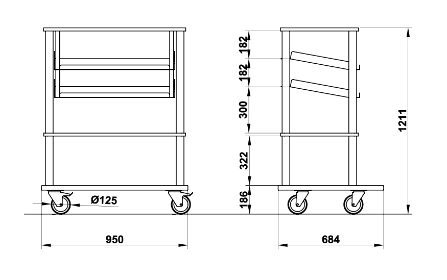 Regalwagen Modell BREMEN BT2