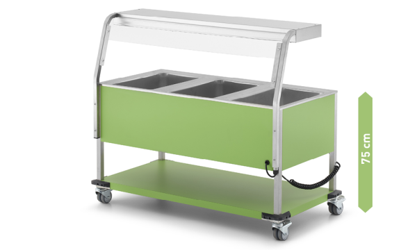 Warmbuffet Speisenausgabe Modell KIDS 200 3/1 GN